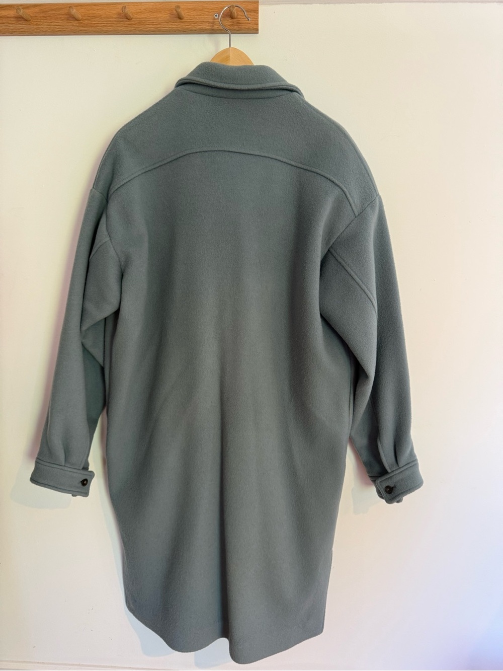 Frankie Shop Blue Gray Wool Utility Styled Coat - Picture 5 of 11